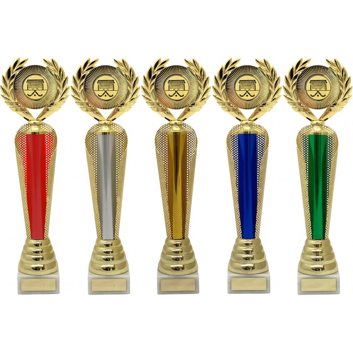 HOCKEY CONICAL METAL CAGE COLUMN TROPHY  - AVAILABLE IN 4 SIZES 